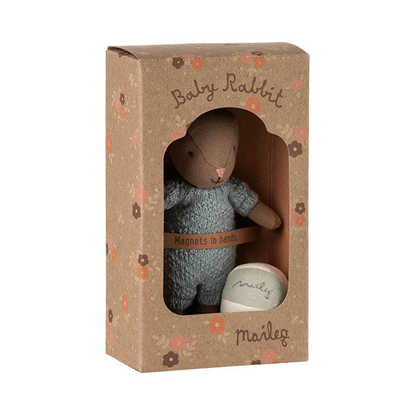 Conjunto Conejo Micro Marrón Azul Maileg