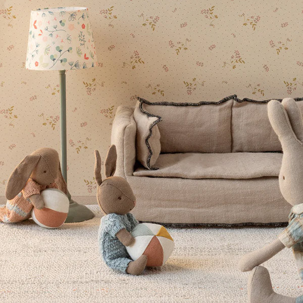 Conjunto Conejo Micro Marrón Azul Maileg