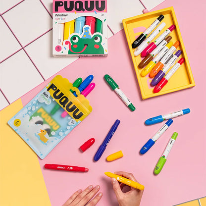 Crayones Bañera 6 Colores Puquu