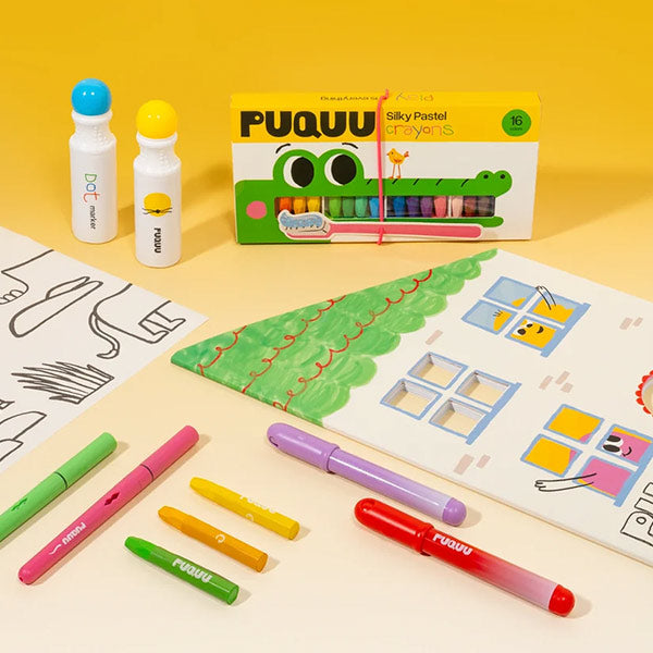 Crayones Silky Pastel 16 Colores Puquu