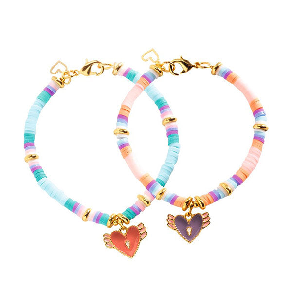 Crea tus Pulseras Tu y Yo Corazones Heishi Djeco