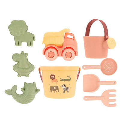 Cubo y Juguetes de Playa Wild Animals