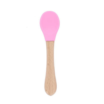 Cuchara Madera Y Silicona Rosa Joli Paon