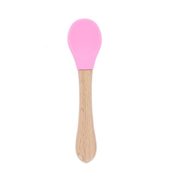 Cuchara Madera Y Silicona Rosa Joli Paon