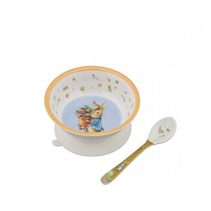 Cuenco Con Ventosa Y Cuchara Amarillo Peter Rabbit Petit Jour
