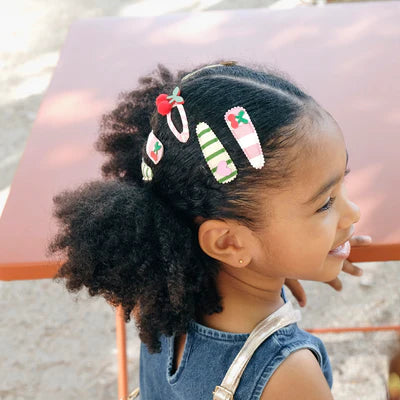 Clips Pelo Cherry Kiss Stripy Rockahula