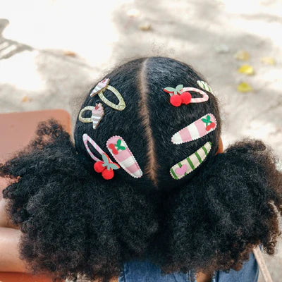 Clips Pelo Cherry Kiss Stripy Rockahula