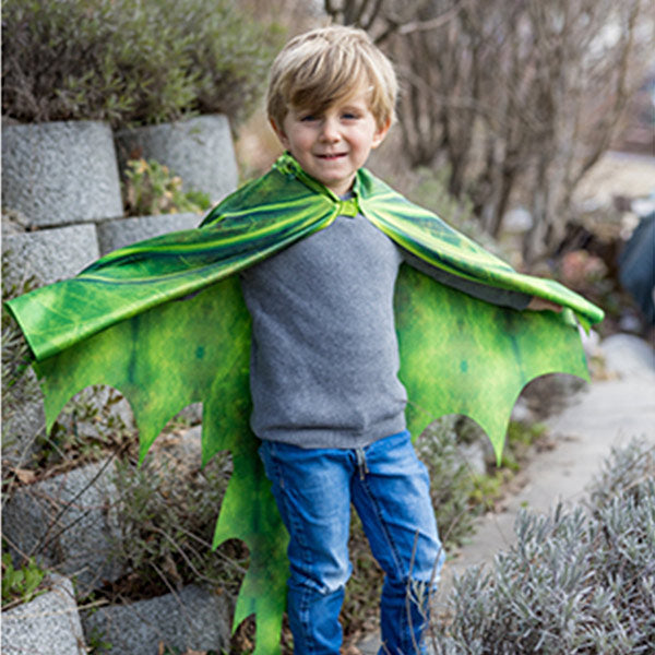 Disfraz Dragón Legendario Verde Alas Suaves 4-6 Años Great Pretenders