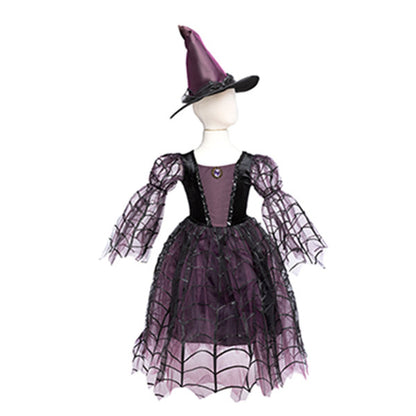 Disfraz Vestido Bruja Amethyst Araña 3-4 Años Great Pretenders