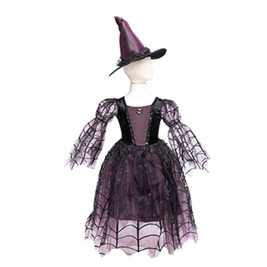 Disfraz Vestido Bruja Amethyst Araña 7-8 Años Great Pretenders
