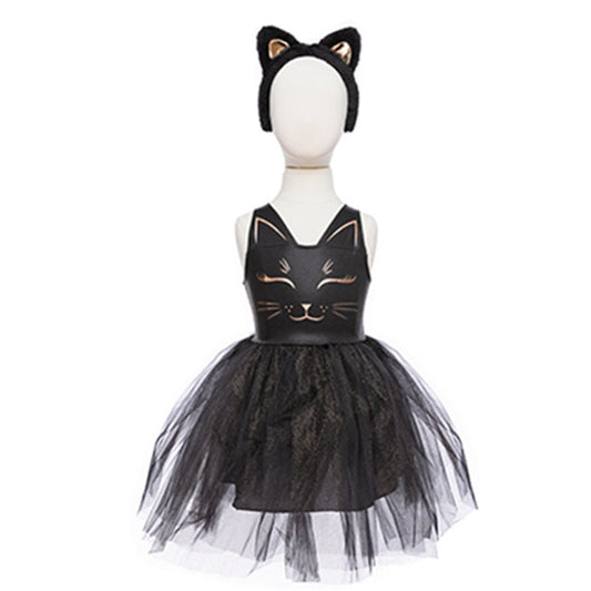 Disfraz Vestido Gato Negro Y Diadema 5-6 Años Great Pretenders