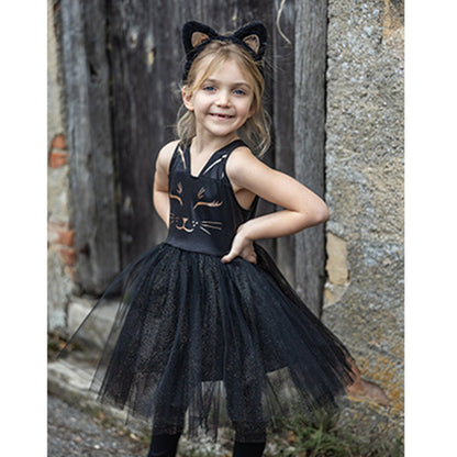 Disfraz Vestido Gato Negro Y Diadema 3-4 Años Great Pretenders