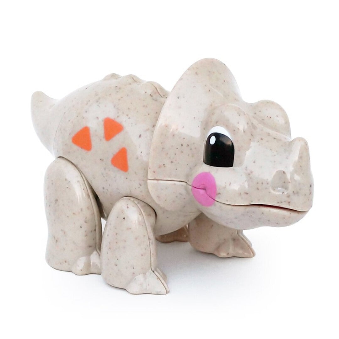 Triceratops Figura Giratoria Sensorial Tolo de Bioplástico Trigo