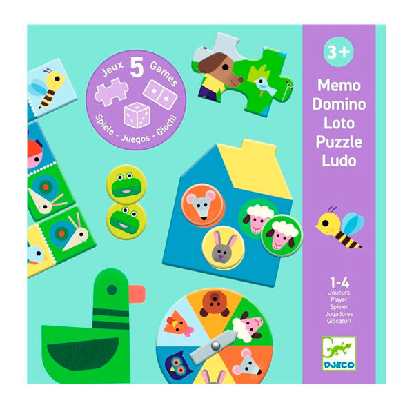 Educativo Puzzle En La Granja 5 en 1 Djeco
