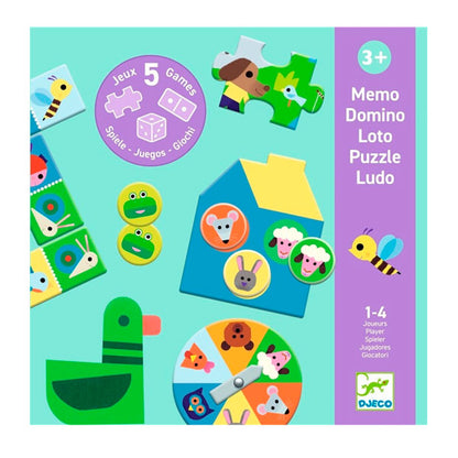 Educativo Puzzle En La Granja 5 en 1 Djeco