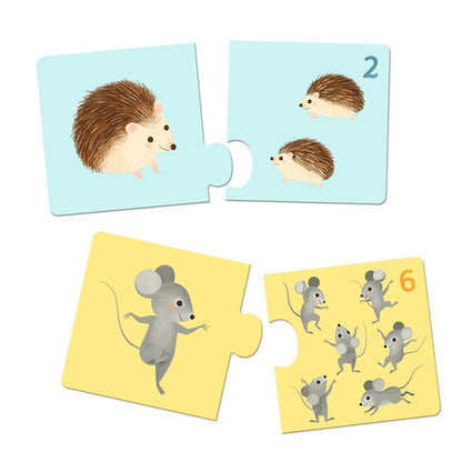 Educativos Puzzle Dúo Animales Bebe