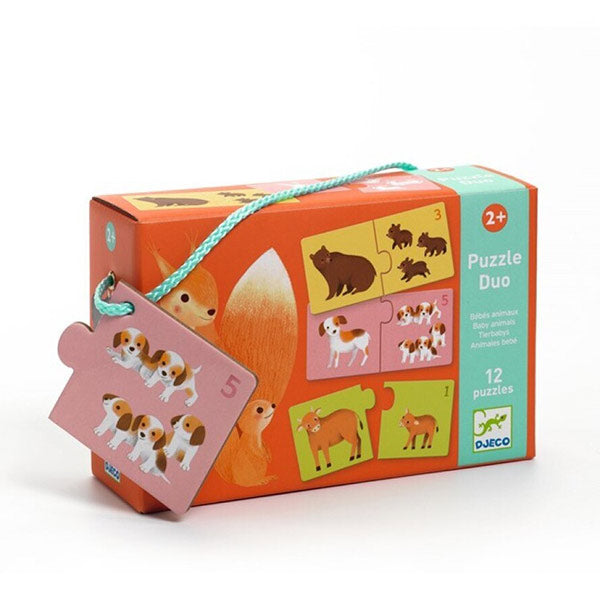 Educativos Puzzle Dúo Animales Bebe
