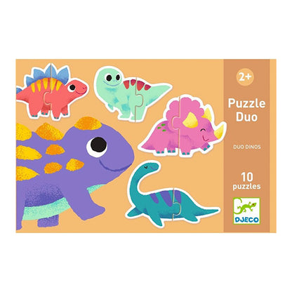 Educativos Puzzle Dúo Dinos Djeco