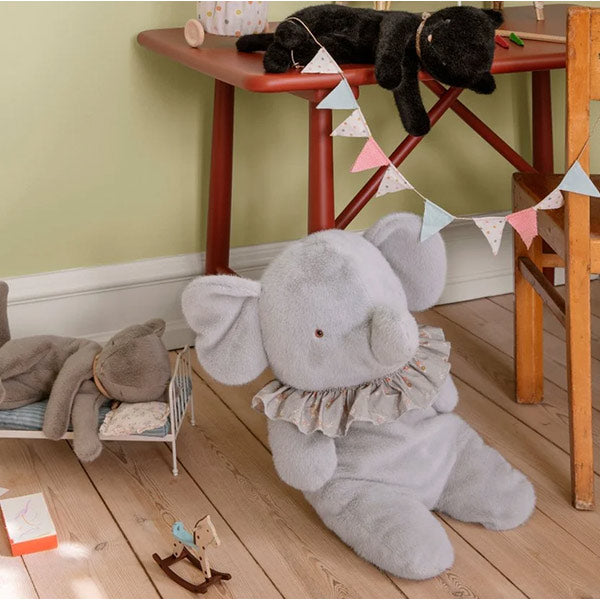 Elefante Peluche Grande Azul Gris Maileg