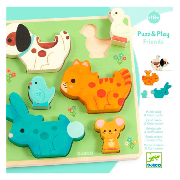 Encajable Puzz & Play Friends Djeco