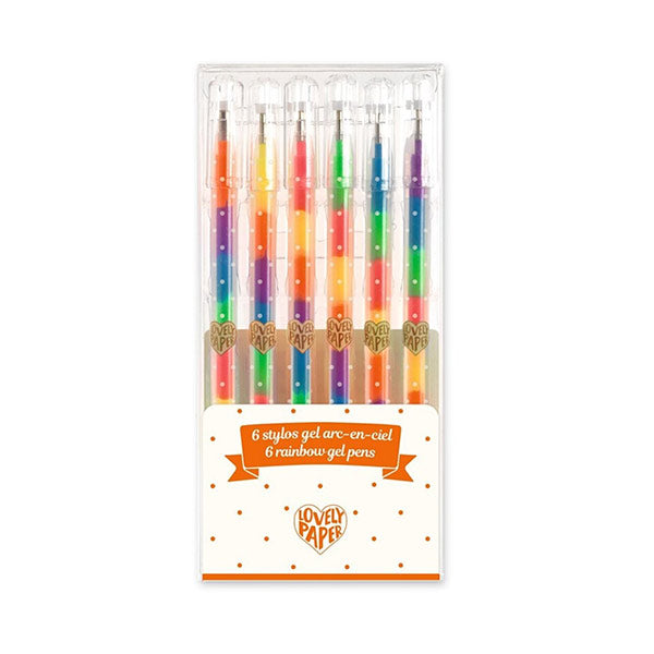 Estuche 6 Bolígrafos Gel Arcoíris Djeco