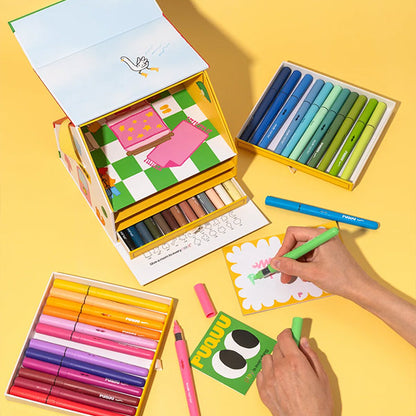 Estuche Casa Rotuladores Acrílicos 39 Colores Puquu