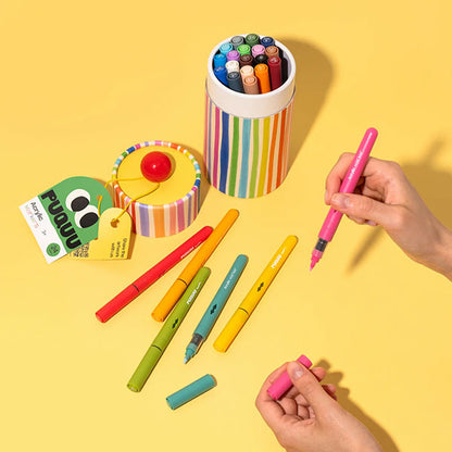 Estuche Circular Rotuladores Acrílicos 24 Colores Puquu