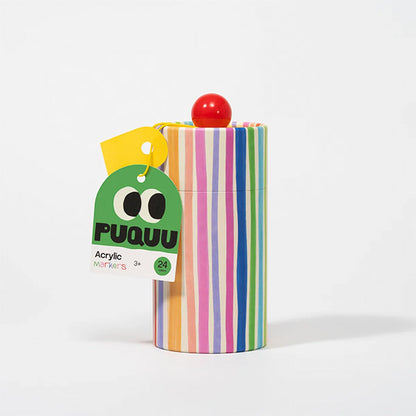 Estuche Circular Rotuladores Acrílicos 24 Colores Puquu