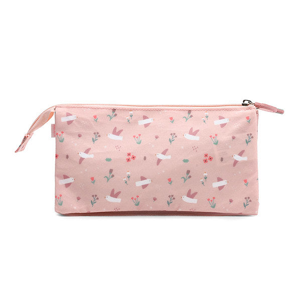 Estuche Escolar 3 Compartimentos Blossom Birds Tutete