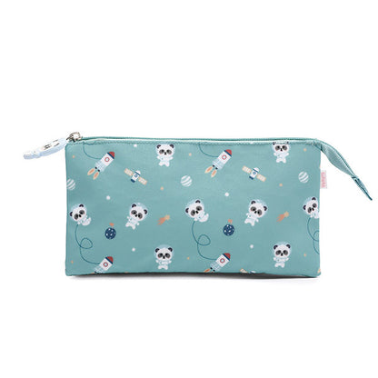 Estuche Escolar 3 Compartimentos Pandas in Space Tutete