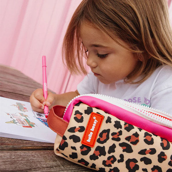Estuche Escolar Doble Hello Hossy Leopard #7