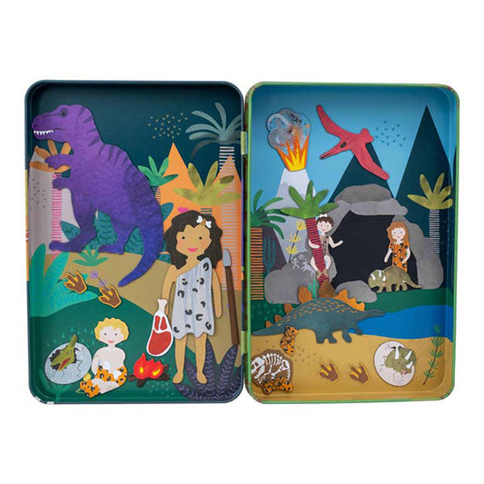 Estuche Metal Juego Magnético Dino Floss And Rock