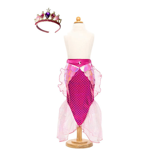 Falda Brillante De Sirena Con Diadema Rosa 5 a 6 años Great Pretenders