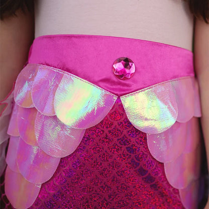 Falda Brillante De Sirena Con Diadema Rosa 5 a 6 años Great Pretenders