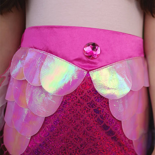 Falda Brillante De Sirena Con Diadema Rosa 5 a 6 años Great Pretenders