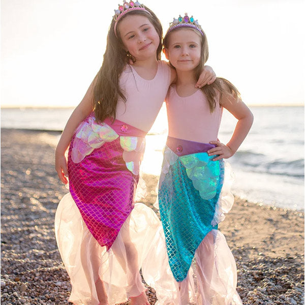 Falda Brillante De Sirena Con Diadema Rosa 5 a 6 años Great Pretenders
