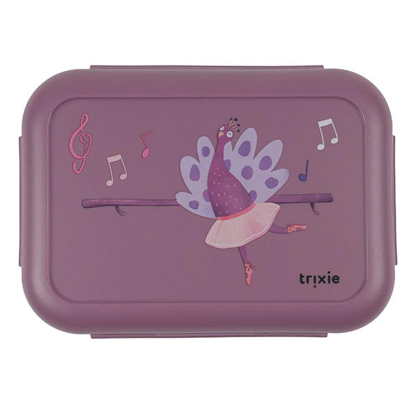 Fiambrera Grande Pavo Real Trixie Ballerina Mrs Peacock Cierre Clips