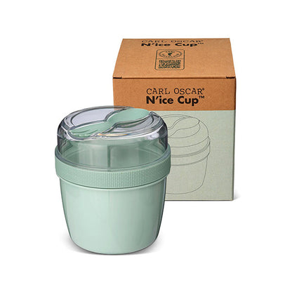 Fiambrera Snack N'ice Cup con Disco Refrigerante Green