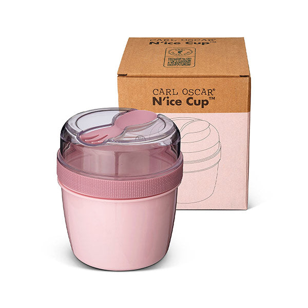 Fiambrera Snack N'ice Cup con Disco Refrigerante Pink