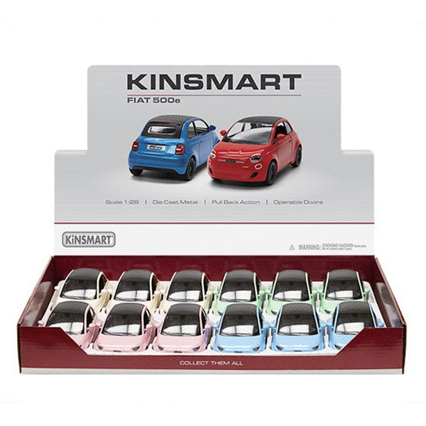 Fiat 500e Color Pastel Coche Juguete Pullback