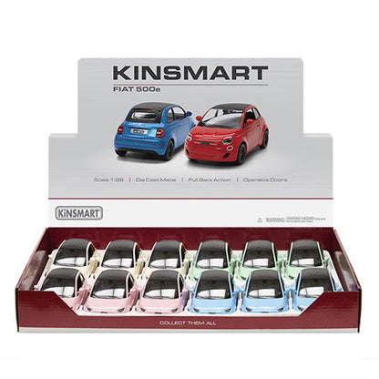 Fiat 500e Color Pastel Coche Juguete Pullback