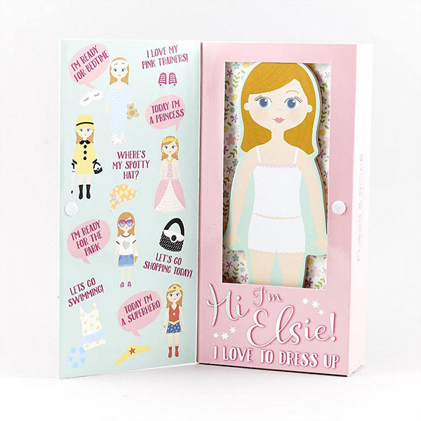 Figura Madera Con Vestidos Magnéticos Elsie Floss And Rock