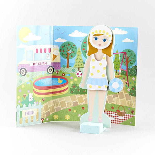 Figura Madera Con Vestidos Magnéticos Elsie Floss And Rock