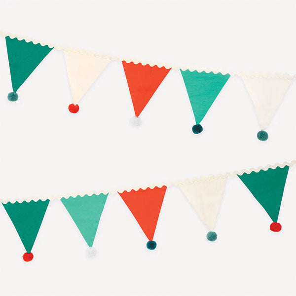 Guirnalda Banderines De Pompones Navideños Meri Meri