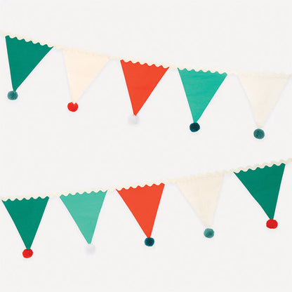 Guirnalda Banderines De Pompones Navideños Meri Meri