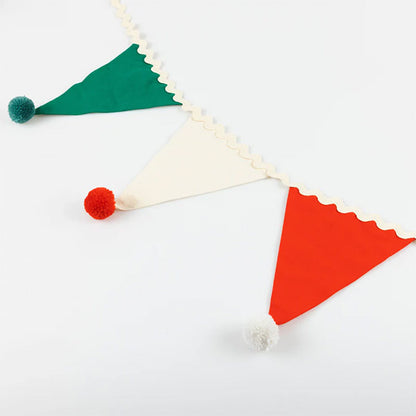 Guirnalda Banderines De Pompones Navideños Meri Meri