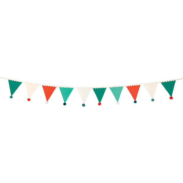 Guirnalda Banderines De Pompones Navideños Meri Meri