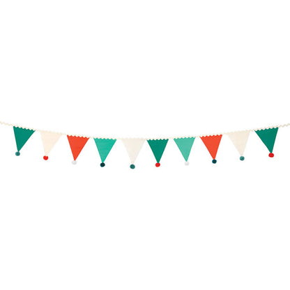 Guirnalda Banderines De Pompones Navideños Meri Meri