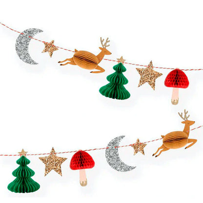 Guirnalda De Iconos Navideños De Nido De Abeja Meri Meri