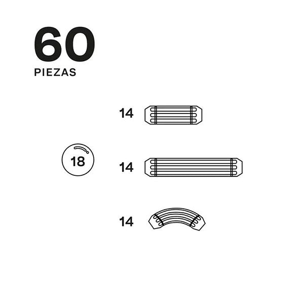Imabars Set 60 Piezas Imantadas Imanix Braintoys